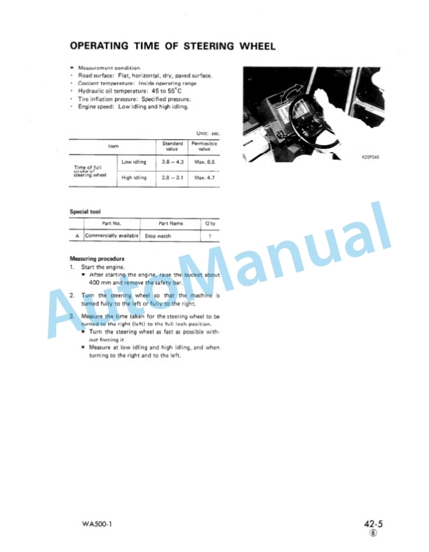 Komatsu WA500-1 Wheel Loader Shop Manual SEBM04250107 3 Komatsu WA500-1 Wheel Loader Shop Manual SEBM04250107 - Image 3