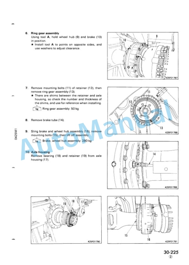 Komatsu WA500-1 Wheel Loader Shop Manual SEBM0425M102 5 Komatsu WA500-1 Wheel Loader Shop Manual SEBM0425M102 - Image 5