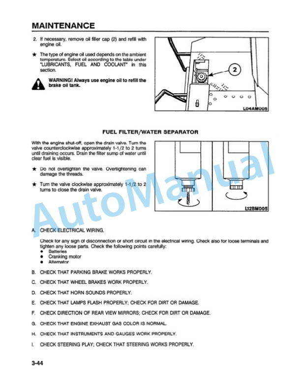 Komatsu WA500-1L Wheel Loader Operation and Maintenance Manual CEAMW25010 5 Komatsu WA500-1L Wheel Loader Operation and Maintenance Manual CEAMW25010 - Image 5