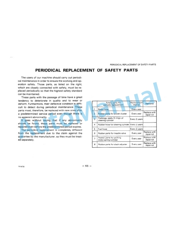 Komatsu WA500-1L Wheel Loader Operation and Maintenance Manual SEAMA4250101 3 Komatsu WA500-1L Wheel Loader Operation and Maintenance Manual SEAMA4250101 - Image 3
