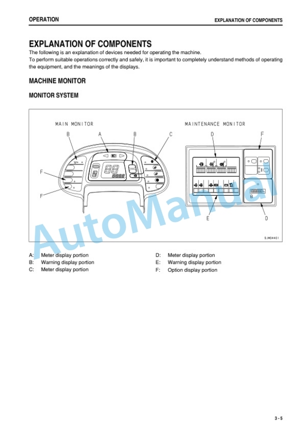 Alternative view of Komatsu WA500-3 Avance Wheel Loader Operation and Maintenance Manual PEN00069-02