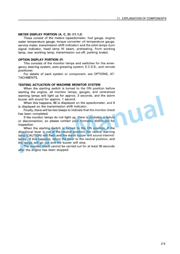 Alternative view of Komatsu WA500-3 Avance Wheel Loader Operation and Maintenance Manual SEAM014500