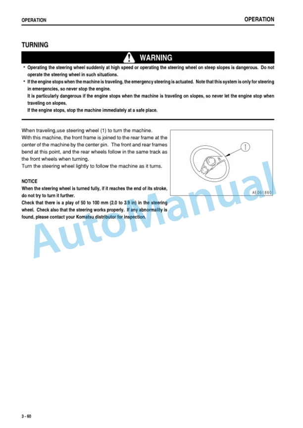 Komatsu WA500-3 Avance Wheel Loader Operation and Maintenance Manual SEAM032004P 3 Komatsu WA500-3 Avance Wheel Loader Operation and Maintenance Manual SEAM032004P - Image 3