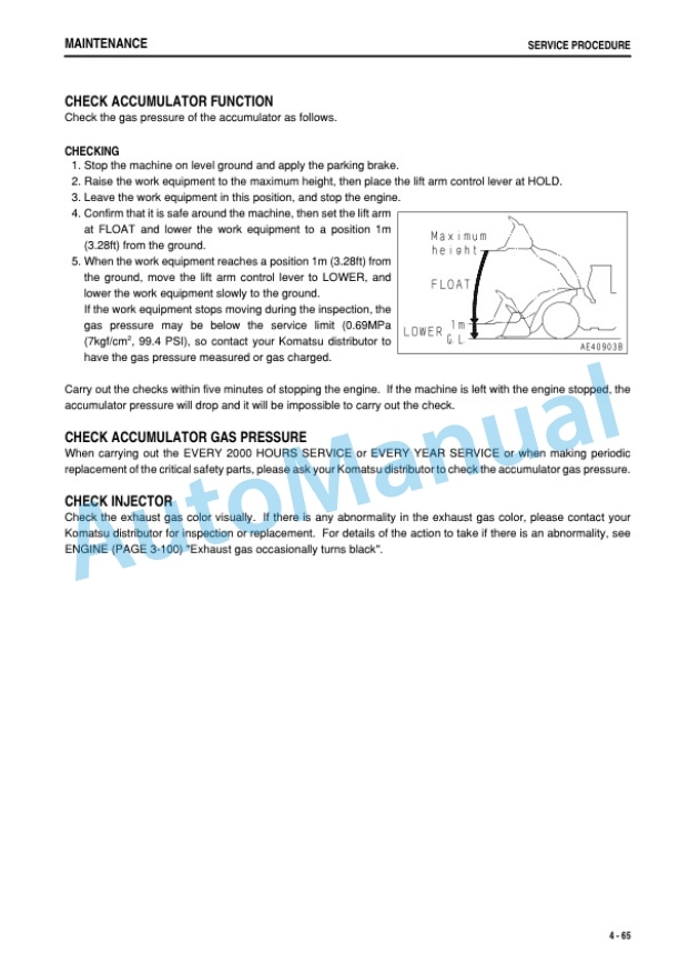 Komatsu WA500-3 Avance Wheel Loader Operation and Maintenance Manual SEAM032004P 5 Komatsu WA500-3 Avance Wheel Loader Operation and Maintenance Manual SEAM032004P - Image 5