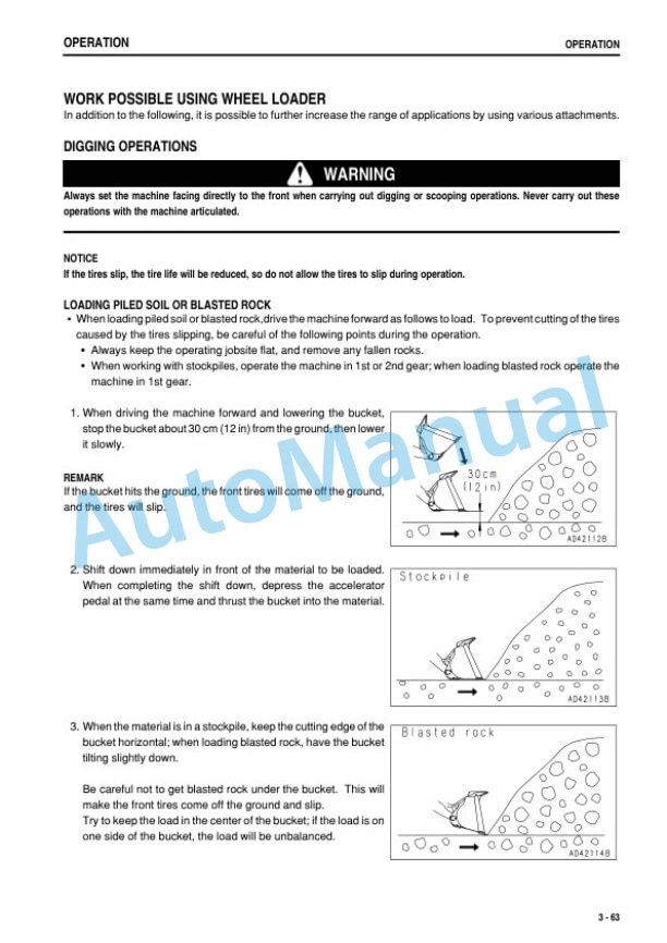 Komatsu WA500-3 Avance Wheel Loader Operation and Maintenance Manual TEN00065-02 3 Komatsu WA500-3 Avance Wheel Loader Operation and Maintenance Manual TEN00065-02 - Image 3