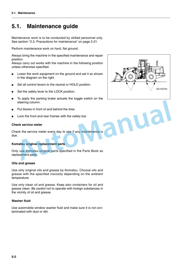 Komatsu WA500-3H Wheel Loader Operation and Maintenance Manual VEAM500101 4 Komatsu WA500-3H Wheel Loader Operation and Maintenance Manual VEAM500101 - Image 4