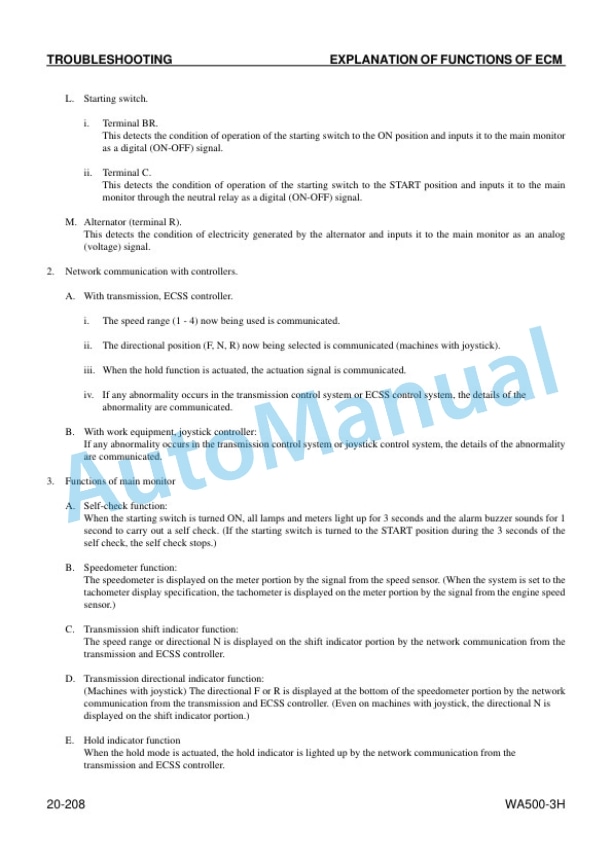 Komatsu WA500-3H Wheel Loader Shop Manual VEBM500100 3 Komatsu WA500-3H Wheel Loader Shop Manual VEBM500100 - Image 3