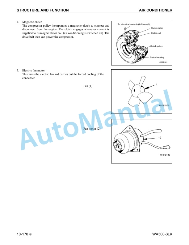 Alternative view of Komatsu WA500-3LK Wheel Loader Shop Manual CEBM005403