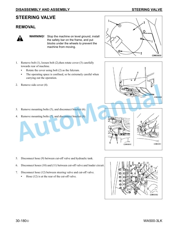 Komatsu WA500-3LK Wheel Loader Shop Manual CEBM005403 5 Komatsu WA500-3LK Wheel Loader Shop Manual CEBM005403 - Image 5
