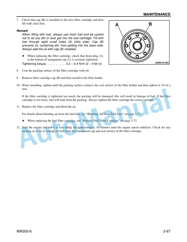 Komatsu WA500-6 Wheel Loader Operation and Maintenance Manual CEAM018007 5 Komatsu WA500-6 Wheel Loader Operation and Maintenance Manual CEAM018007 - Image 5