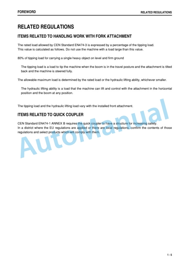 Komatsu WA500-6 Wheel Loader Operation and Maintenance Manual PEN00570-00 3 Komatsu WA500-6 Wheel Loader Operation and Maintenance Manual PEN00570-00 - Image 3