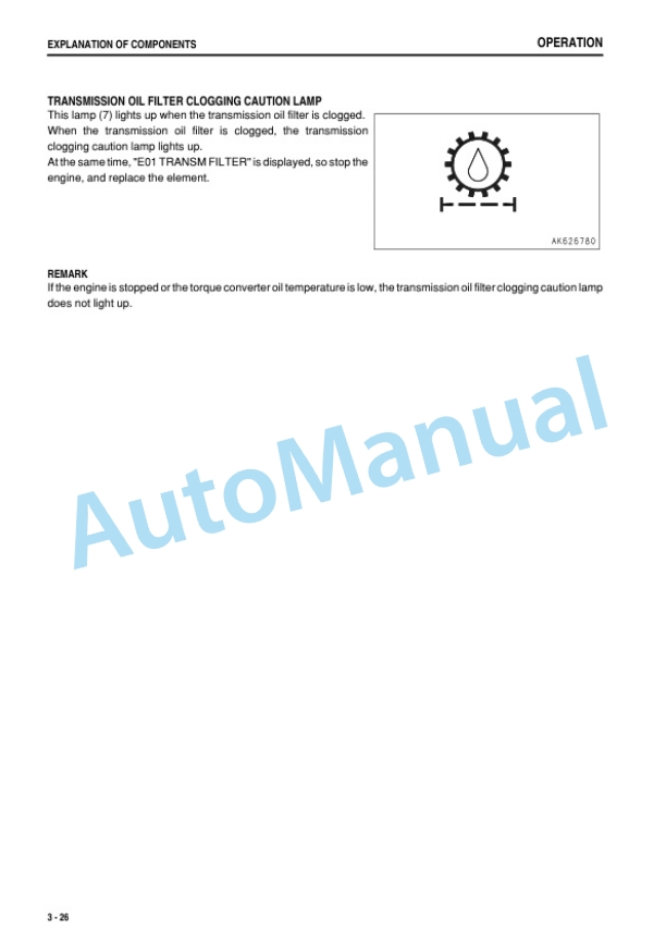 Alternative view of Komatsu WA500-6 Wheel Loader Operation and Maintenance Manual PEN01381-02