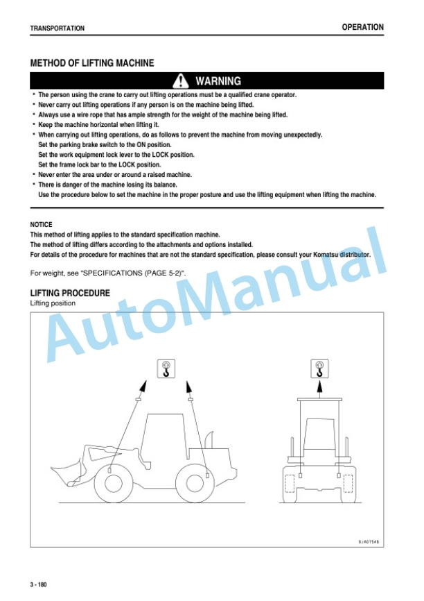 Komatsu WA500-6 Wheel Loader Operation and Maintenance Manual TEN00313-03 4 Komatsu WA500-6 Wheel Loader Operation and Maintenance Manual TEN00313-03 - Image 4