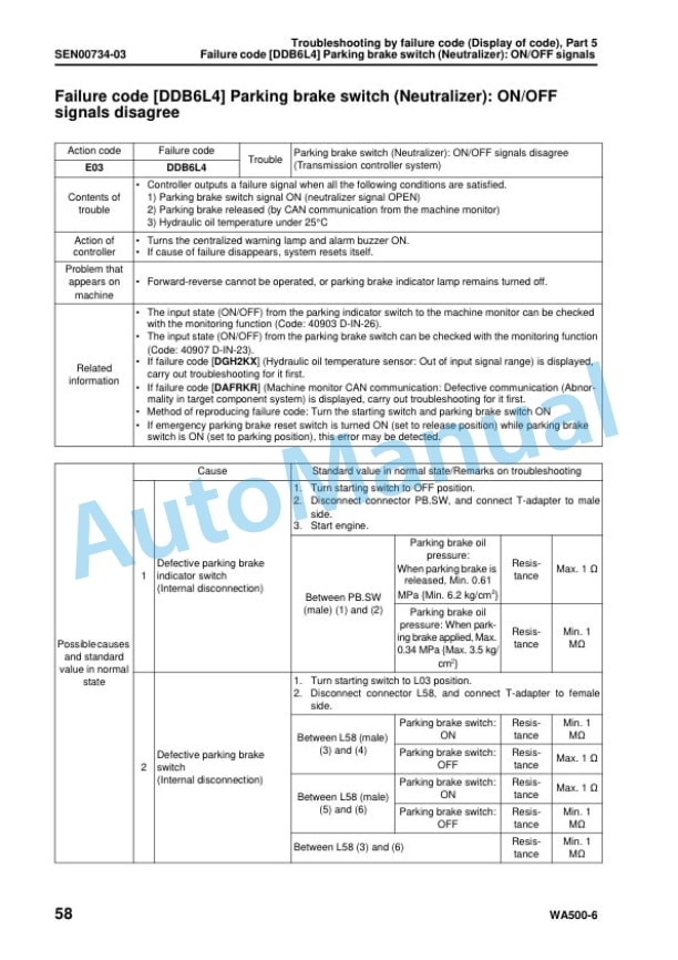 Komatsu WA500-6 Wheel Loader Shop Manual SEN00236-19 4 Komatsu WA500-6 Wheel Loader Shop Manual SEN00236-19 - Image 4