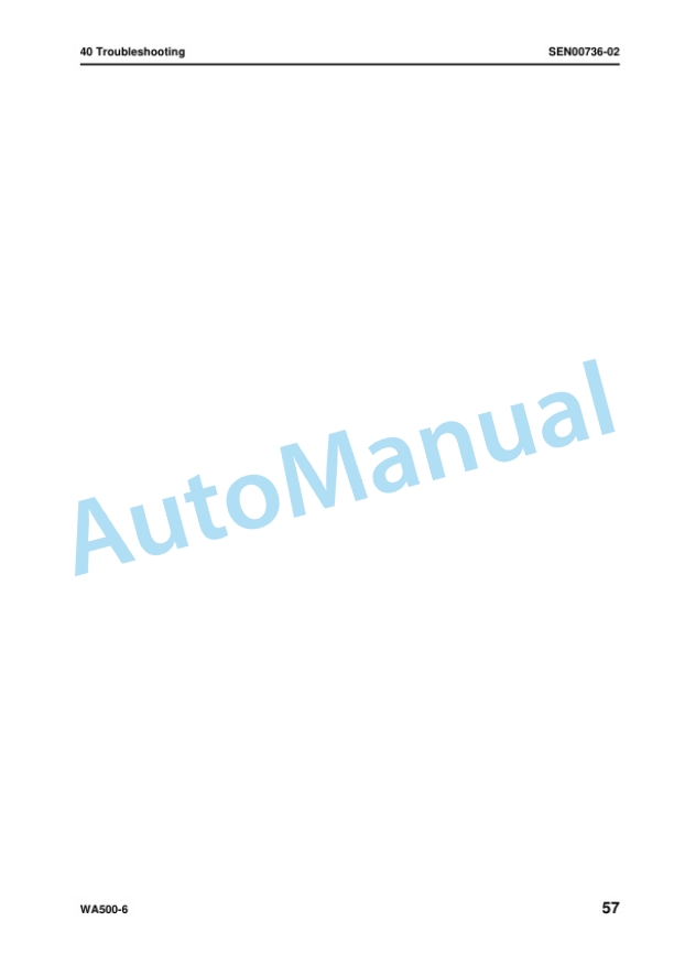 Komatsu WA500-6 Wheel Loader Shop Manual SEN00236-24 4 Komatsu WA500-6 Wheel Loader Shop Manual SEN00236-24 - Image 4