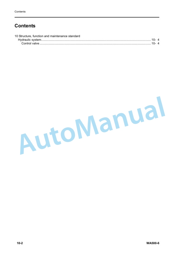 Alternative view of Komatsu WA500-6 Wheel Loader Shop Manual SEN05647-00