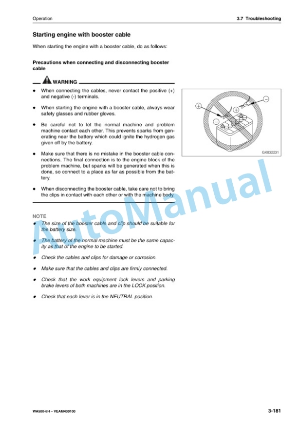 Komatsu WA500-6H Wheel Loader Operation and Maintenance Manual VEAM430100 4 Komatsu WA500-6H Wheel Loader Operation and Maintenance Manual VEAM430100 - Image 4