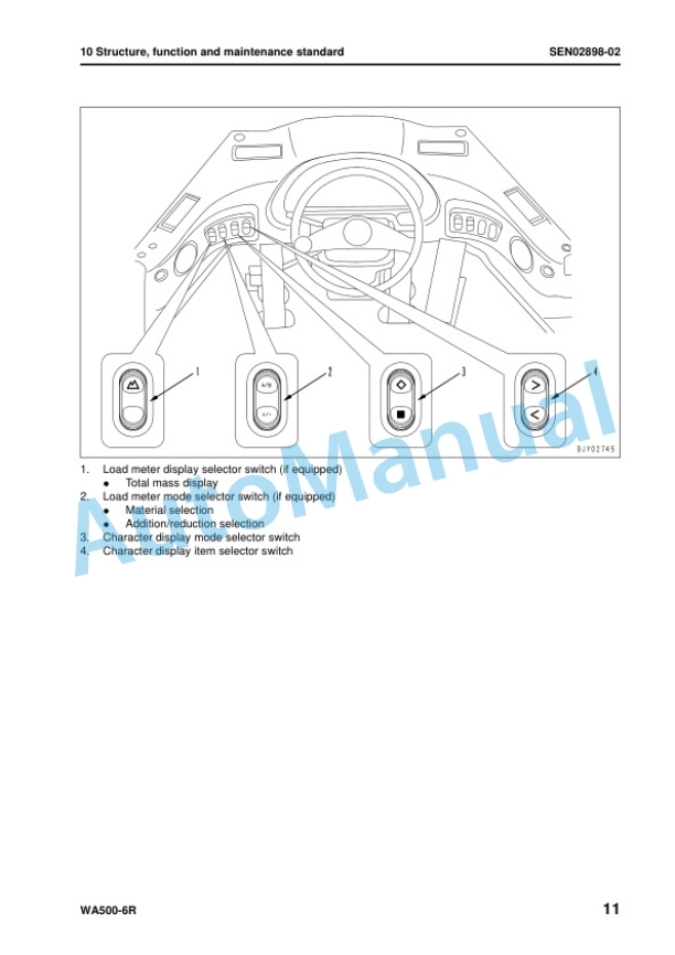 Alternative view of Komatsu WA500-6R Wheel Loader Shop Manual SEN02876-09