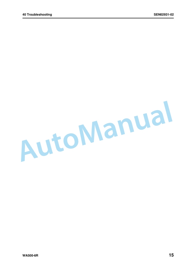 Komatsu WA500-6R Wheel Loader Shop Manual SEN02876-12 3 Komatsu WA500-6R Wheel Loader Shop Manual SEN02876-12 - Image 3