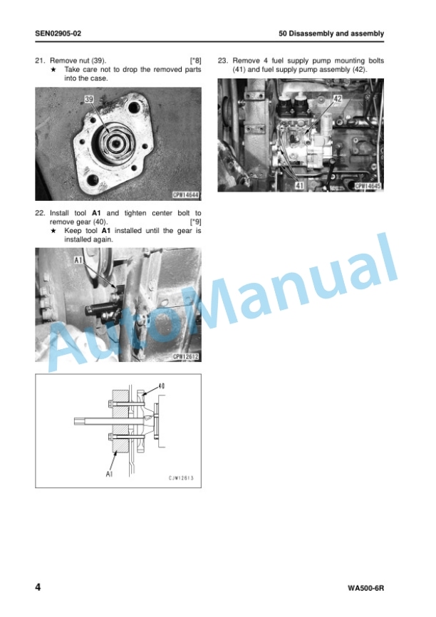 Komatsu WA500-6R Wheel Loader Shop Manual SEN02876-12 5 Komatsu WA500-6R Wheel Loader Shop Manual SEN02876-12 - Image 5