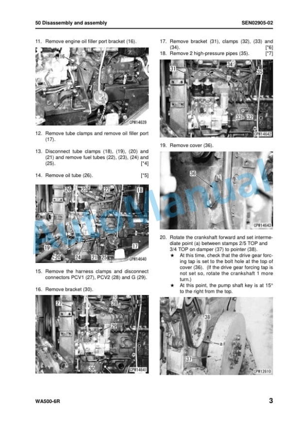 Komatsu WA500-6R Wheel Loader Shop Manual SEN02876-14 5 Komatsu WA500-6R Wheel Loader Shop Manual SEN02876-14 - Image 5