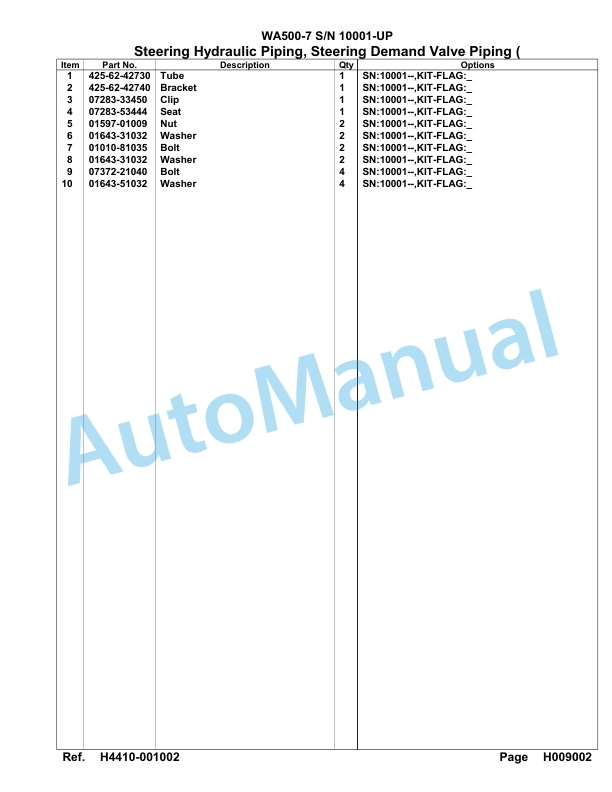 Komatsu WA500-7 Parts Manual 10001-UP 3 Komatsu WA500-7 Parts Manual 10001-UP-3