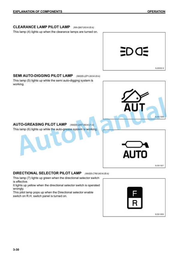 Alternative view of Komatsu WA500-7 Wheel Loader Operation and Maintenance Manual PEN01758-01