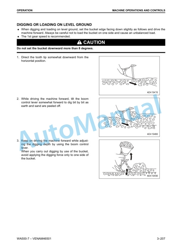 Komatsu WA500-7 Wheel Loader Operation and Maintenance Manual VENAM46501 4 Komatsu WA500-7 Wheel Loader Operation and Maintenance Manual VENAM46501 - Image 4