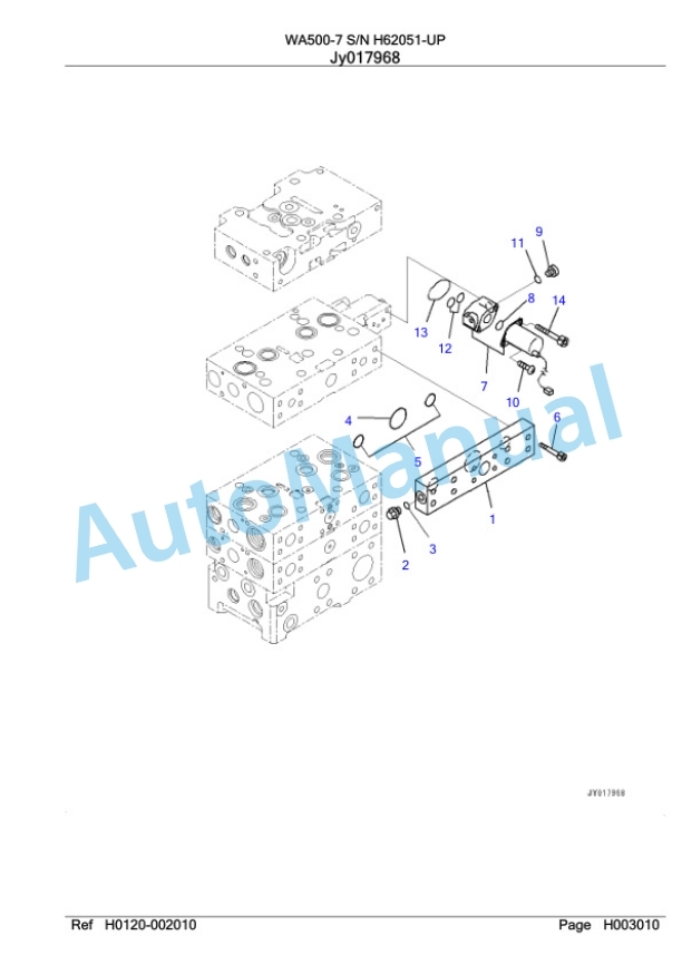 Komatsu WA500-7 Wheel Loader Parts Manual WA0000637H 4 Komatsu WA500-7 Wheel Loader Parts Manual WA0000637H-4