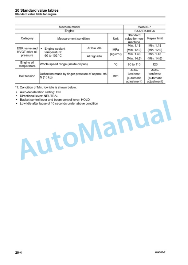 Alternative view of Komatsu WA500-7 Wheel Loader Shop Manual SEN05693-04