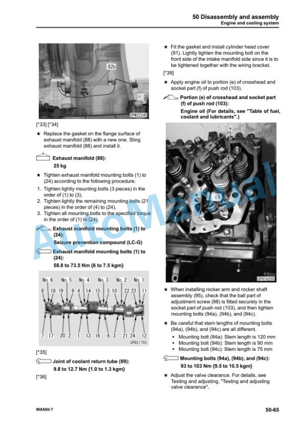 Komatsu WA500-7 Wheel Loader Shop Manual SEN05693-08 5 Komatsu WA500-7 Wheel Loader Shop Manual SEN05693-08 - Image 5