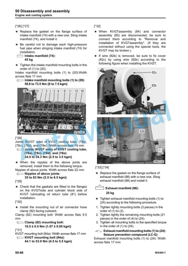 Komatsu WA500-7 Wheel Loader Shop Manual SEN05693-15 5 Komatsu WA500-7 Wheel Loader Shop Manual SEN05693-15 - Image 5