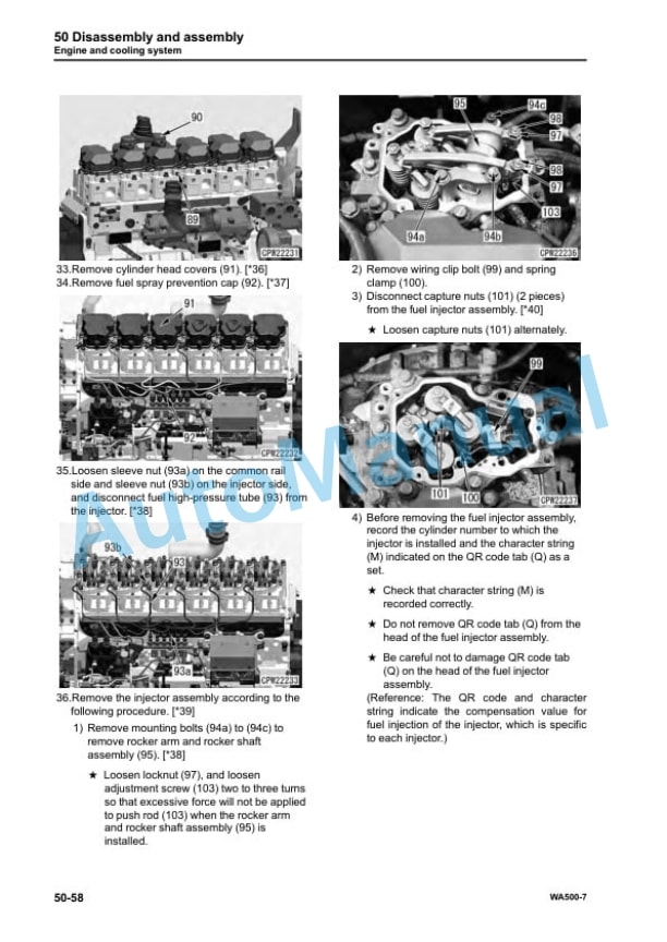 Komatsu WA500-7 Wheel Loader Shop Manual VENBM46500 5 Komatsu WA500-7 Wheel Loader Shop Manual VENBM46500 - Image 5