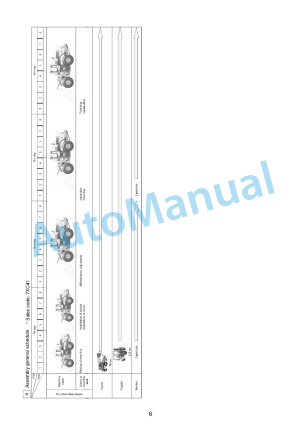 Alternative view of Komatsu WA500-8 Wheel Loader Field Assembly Instruction GEN00140-01