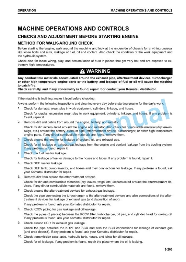 Komatsu WA500-8 Wheel Loader Operation and Maintenance Manual TEN00713-04 3 Komatsu WA500-8 Wheel Loader Operation and Maintenance Manual TEN00713-04 - Image 3