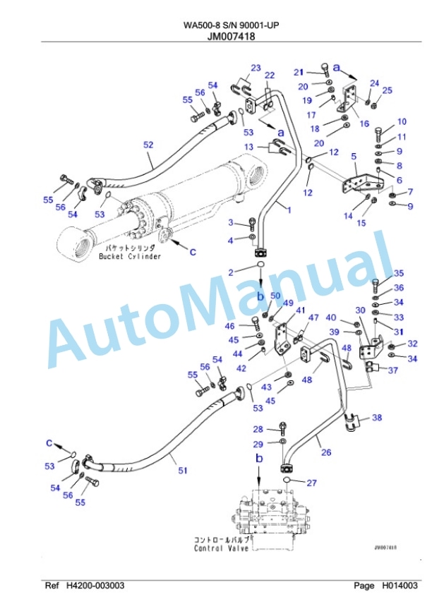 Komatsu WA500-8 Wheel Loader Parts Manual WA00012H 3 Komatsu WA500-8 Wheel Loader Parts Manual WA00012H-3