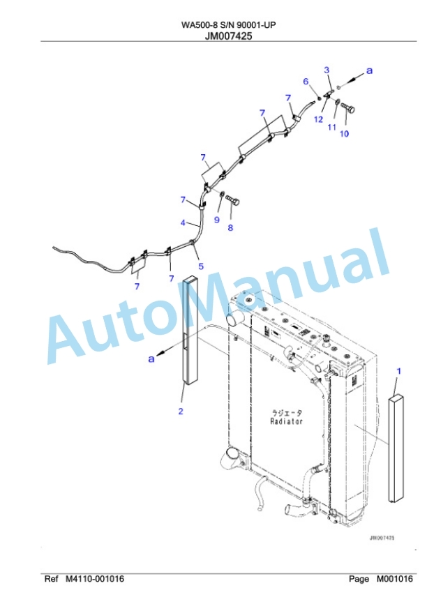 Komatsu WA500-8 Wheel Loader Parts Manual WA00012H 5 Komatsu WA500-8 Wheel Loader Parts Manual WA00012H-5