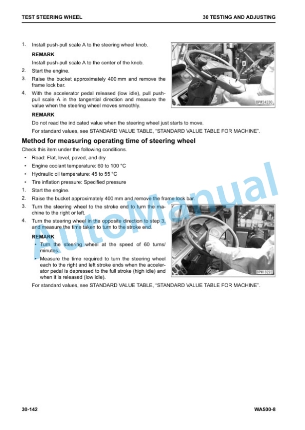 Alternative view of Komatsu WA500-8 Wheel Loader Shop Manual SEN06581-07