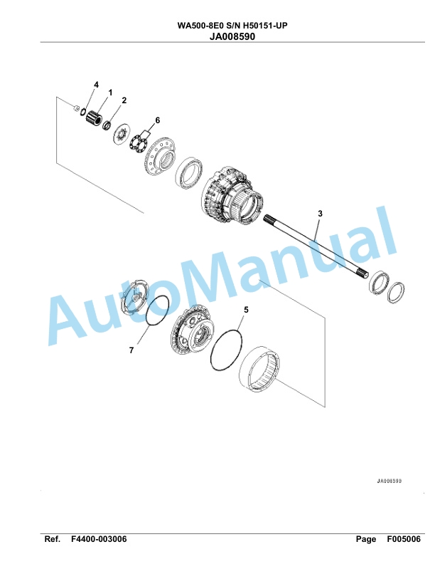 Komatsu WA500-8E0 Parts Manual WA00036H 2 Komatsu WA500-8E0 Parts Manual WA00036H-2