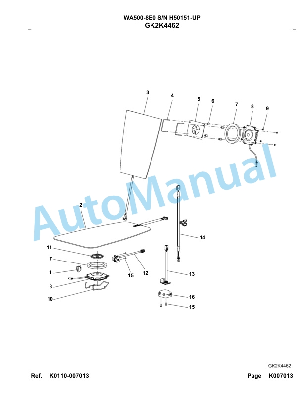 Komatsu WA500-8E0 Parts Manual WA00036H 4 Komatsu WA500-8E0 Parts Manual WA00036H-4