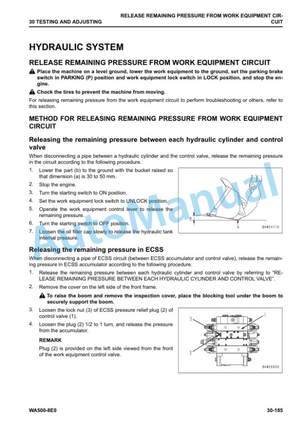 Alternative view of Komatsu WA500-8E0 Wheel Loader Shop Manual SEN06755-03