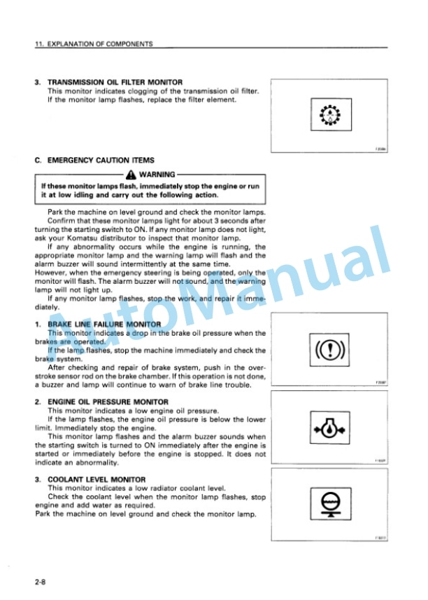 Alternative view of Komatsu WA600-1 Wheel Loader Operation and Maintenance Manual SEAM003800