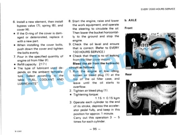 Komatsu WA600-1 Wheel Loader Operation and Maintenance Manual SEAM04260102 4 Komatsu WA600-1 Wheel Loader Operation and Maintenance Manual SEAM04260102 - Image 4