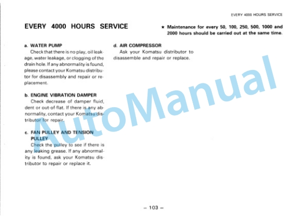 Komatsu WA600-1 Wheel Loader Operation and Maintenance Manual SEAM04260105 4 Komatsu WA600-1 Wheel Loader Operation and Maintenance Manual SEAM04260105 - Image 4