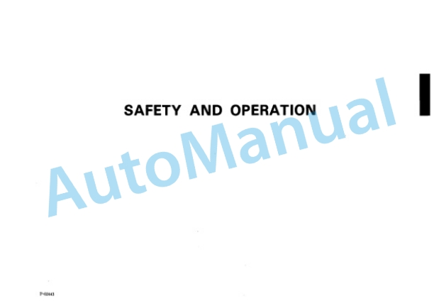Komatsu WA600-1 Wheel Loader Operation and Maintenance Manual SEAM0426C102 5 Komatsu WA600-1 Wheel Loader Operation and Maintenance Manual SEAM0426C102 - Image 5