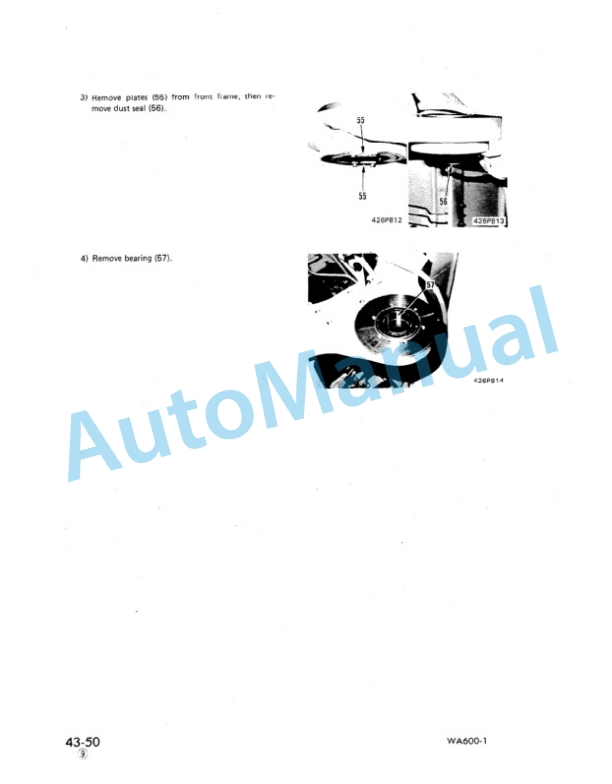 Alternative view of Komatsu WA600-1 Wheel Loader Shop Manual SEBM04260111