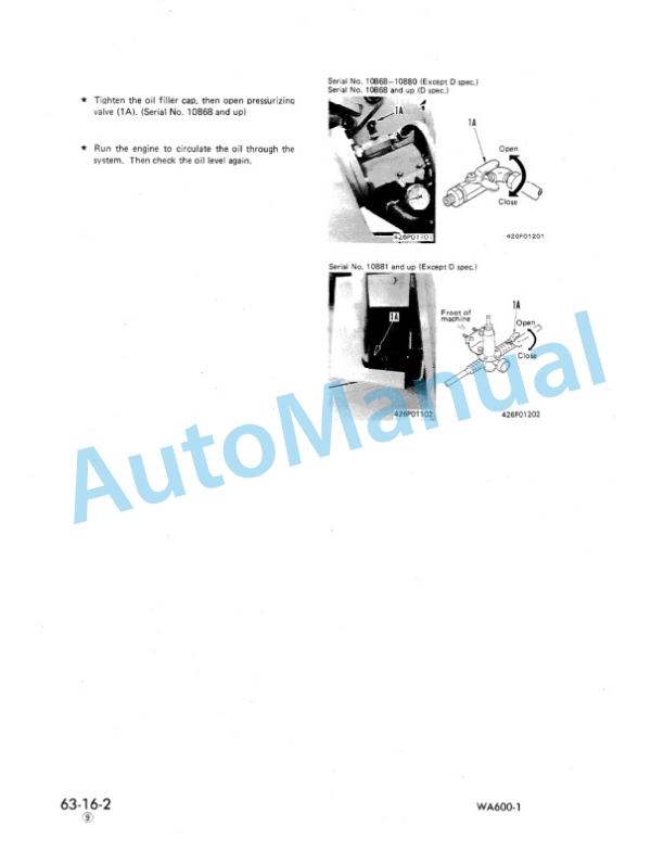 Komatsu WA600-1 Wheel Loader Shop Manual SEBM04260111 3 Komatsu WA600-1 Wheel Loader Shop Manual SEBM04260111 - Image 3