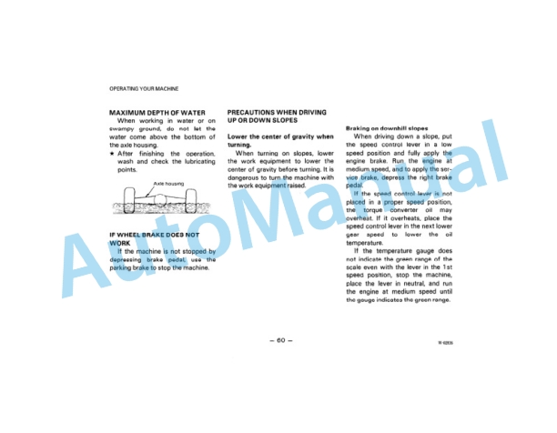 Komatsu WA600-1L Wheel Loader Operation and Maintenance Manual SEAMA4260100 3 Komatsu WA600-1L Wheel Loader Operation and Maintenance Manual SEAMA4260100 - Image 3