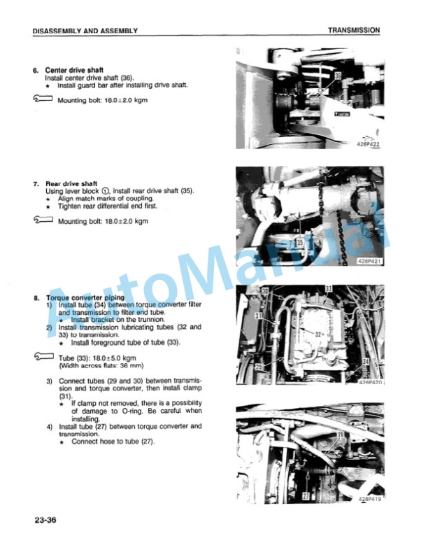 Alternative view of Komatsu WA600-1L Wheel Loader Shop Manual CEBMW26010