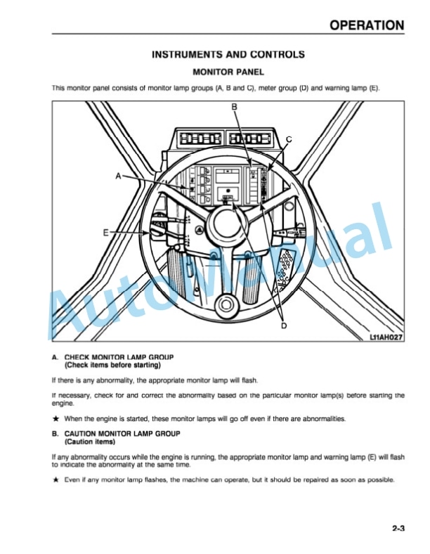 Alternative view of Komatsu WA600-1LC Wheel Loader Operation and Maintenance Manual CEAMW26030